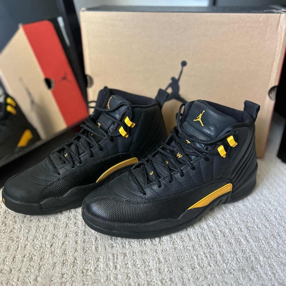 Jordan 12 Retro Black/Taxi Sneakers